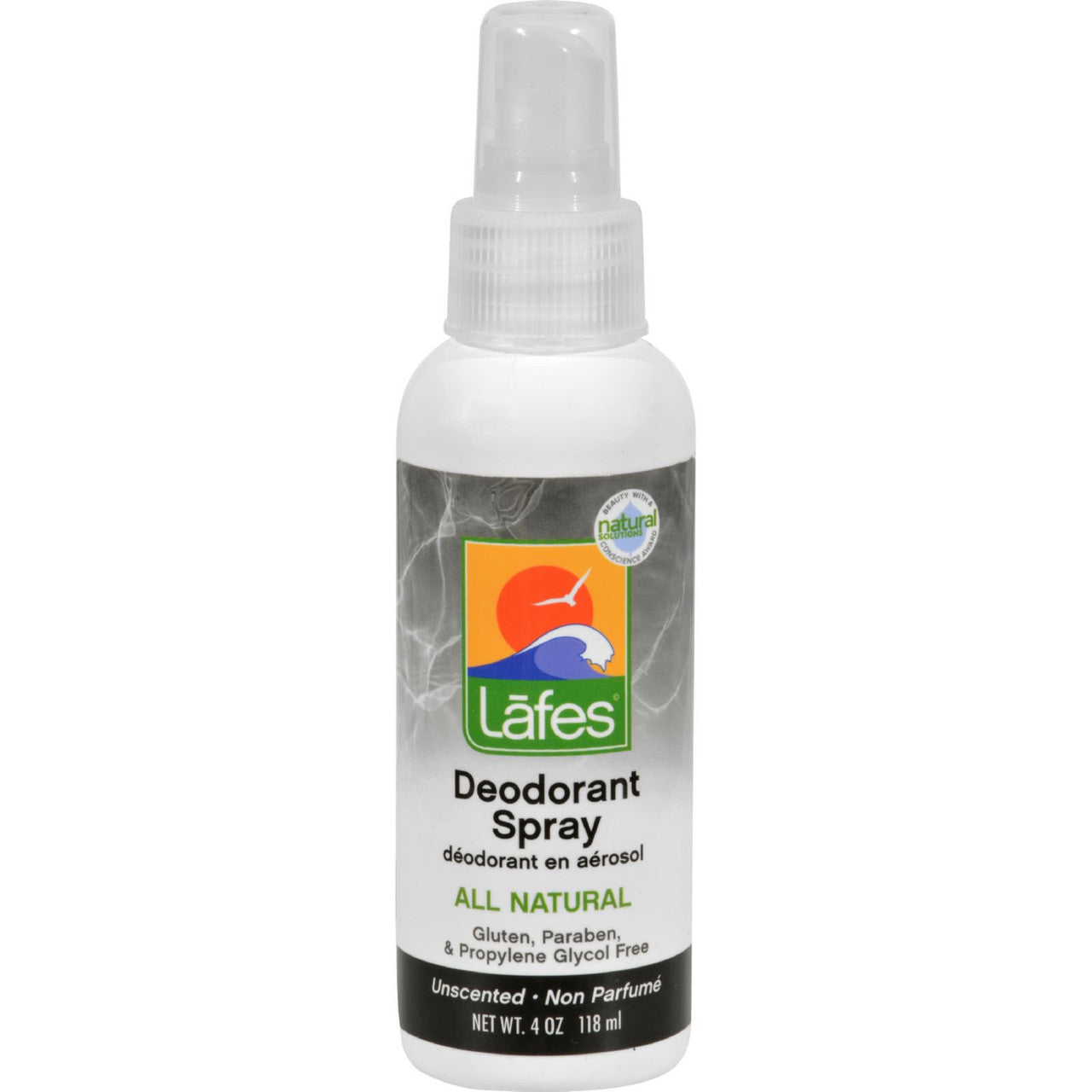 Lafes Natural and Organic Deodorant Spray with Aloe Vera, 4 Oz